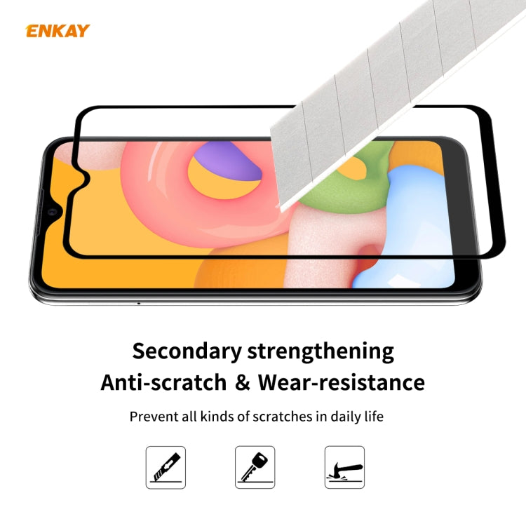 2 PCS ENKAY Hat-Prince Full Glue 0.26mm 9H 2.5D Tempered Glass Full Coverage Film, For Galaxy A01 2 PCS, For Samsung Galaxy A41, For Samsung Galaxy M31 / M21, For  Galaxy A11 / M11 2 PCS, For Galaxy A21s 2pcs, For Galaxy A31 2 PCS