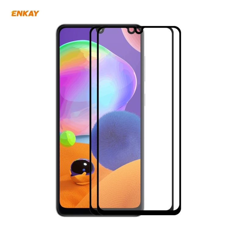 2 PCS ENKAY Hat-Prince Full Glue 0.26mm 9H 2.5D Tempered Glass Full Coverage Film, For Galaxy A01 2 PCS, For Samsung Galaxy A41, For Samsung Galaxy M31 / M21, For  Galaxy A11 / M11 2 PCS, For Galaxy A21s 2pcs, For Galaxy A31 2 PCS