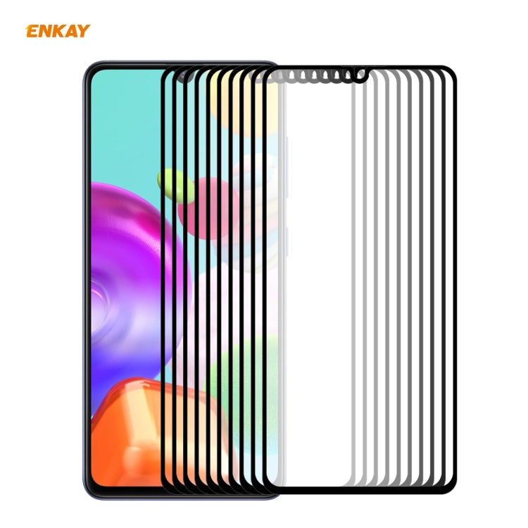 10 PCS ENKAY Hat-Prince Full Glue 0.26mm 9H 2.5D Tempered Glass Full Coverage Film, For Galaxy A01 10 PCS, For Samsung Galaxy M31 / M21, For Galaxy A11 / M11 10 PCS, For Galaxy A21s 10pcs, For Galaxy A31 10 PCS, For Galaxy A41 10 PCS