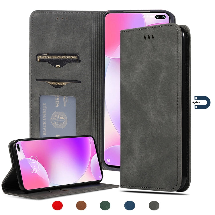 Retro Skin Feel Business Magnetic Horizontal Flip Leather Case, For Redmi K30 & Poco X2, For Redmi K30 Pro / Poco F2 Pro, For Redmi Note 9 / Redmi 10X 4G, For Redmi Note 9 Pro / Note 9S, For Xiaomi Poco M2 Pro, For Xiaomi Mi CC9 Pro / Note 10