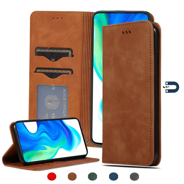 Retro Skin Feel Business Magnetic Horizontal Flip Leather Case, For Redmi K30 & Poco X2, For Redmi K30 Pro / Poco F2 Pro, For Redmi Note 9 / Redmi 10X 4G, For Redmi Note 9 Pro / Note 9S, For Xiaomi Poco M2 Pro, For Xiaomi Mi CC9 Pro / Note 10