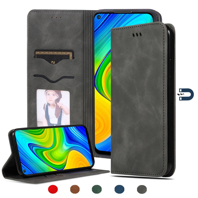 Retro Skin Feel Business Magnetic Horizontal Flip Leather Case, For Redmi K30 & Poco X2, For Redmi K30 Pro / Poco F2 Pro, For Redmi Note 9 / Redmi 10X 4G, For Redmi Note 9 Pro / Note 9S, For Xiaomi Poco M2 Pro, For Xiaomi Mi CC9 Pro / Note 10