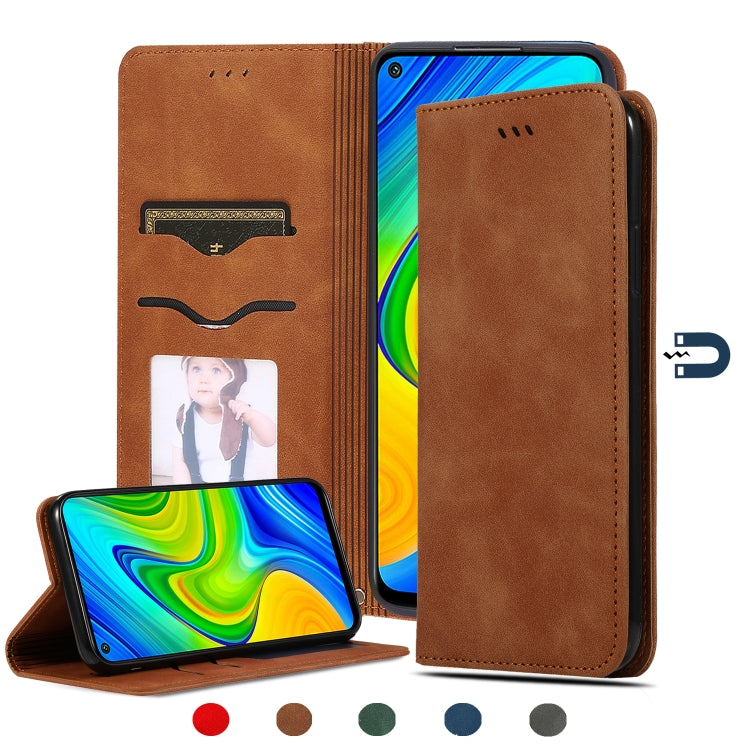 Retro Skin Feel Business Magnetic Horizontal Flip Leather Case, For Redmi K30 & Poco X2, For Redmi K30 Pro / Poco F2 Pro, For Redmi Note 9 / Redmi 10X 4G, For Redmi Note 9 Pro / Note 9S, For Xiaomi Poco M2 Pro, For Xiaomi Mi CC9 Pro / Note 10