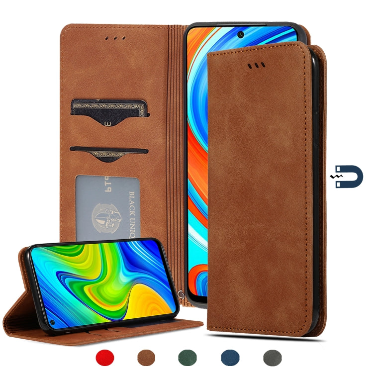 Retro Skin Feel Business Magnetic Horizontal Flip Leather Case, For Redmi K30 & Poco X2, For Redmi K30 Pro / Poco F2 Pro, For Redmi Note 9 / Redmi 10X 4G, For Redmi Note 9 Pro / Note 9S, For Xiaomi Poco M2 Pro, For Xiaomi Mi CC9 Pro / Note 10