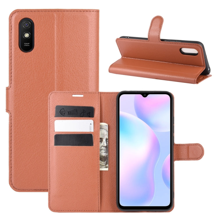 For Xiaomi Redmi 9A Litchi Texture Horizontal Flip Protective Case with Holder & Card Slots & Wallet, For Redmi 9A, For Xiaomi Redmi 9A