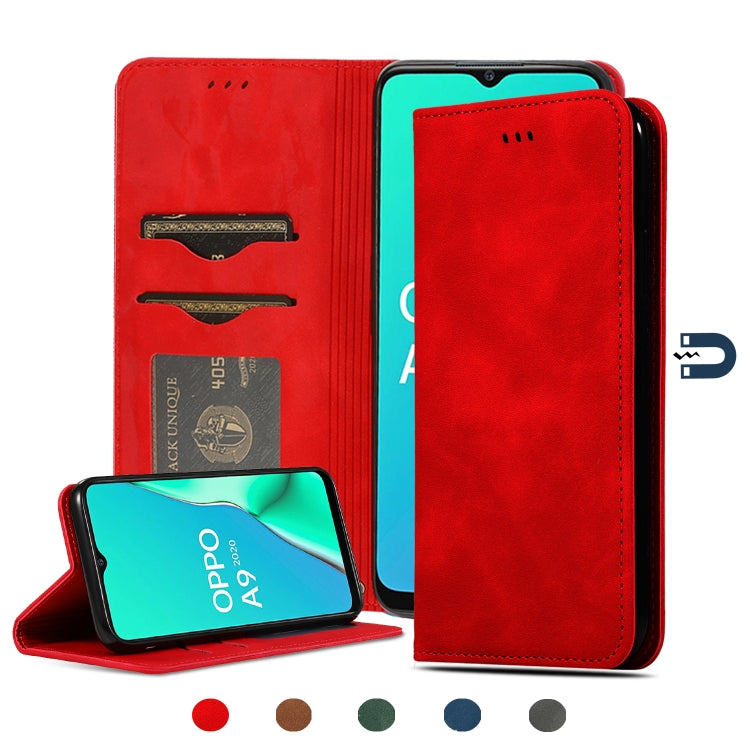 Retro Skin Feel Business Magnetic Horizontal Flip Leather Case, For OPPO A9 2020 & A5 2020 & A11X, For OPPO Reno 2Z & Reno 2F
