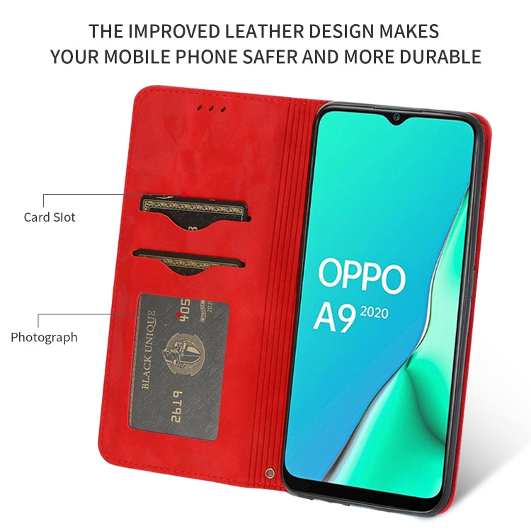 Retro Skin Feel Business Magnetic Horizontal Flip Leather Case, For OPPO A9 2020 & A5 2020 & A11X, For OPPO Reno 2Z & Reno 2F