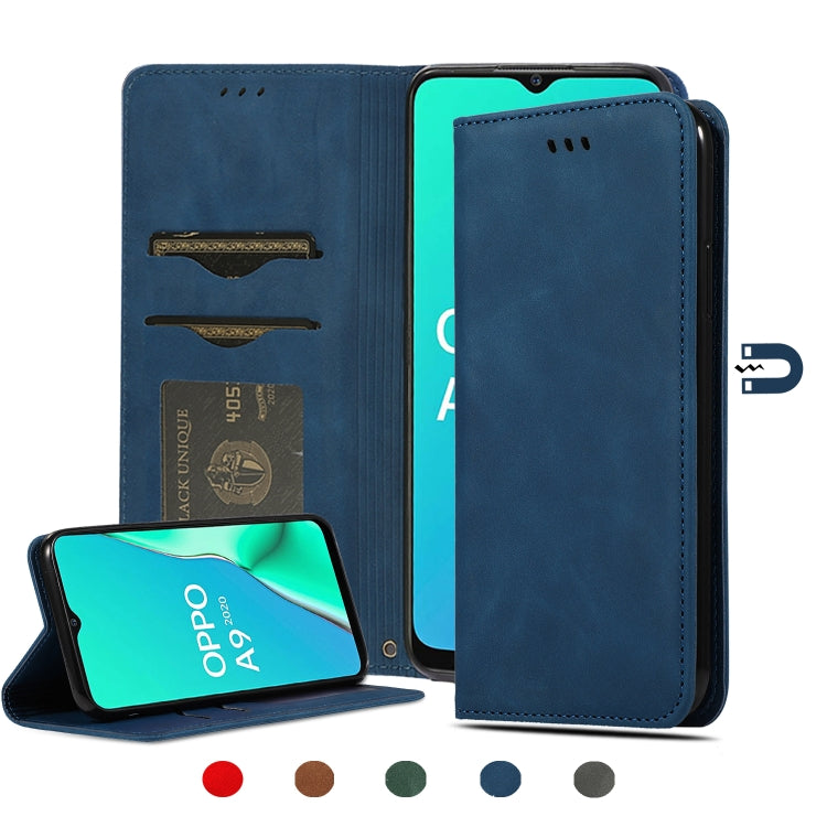 Retro Skin Feel Business Magnetic Horizontal Flip Leather Case, For OPPO A9 2020 & A5 2020 & A11X, For OPPO Reno 2Z & Reno 2F