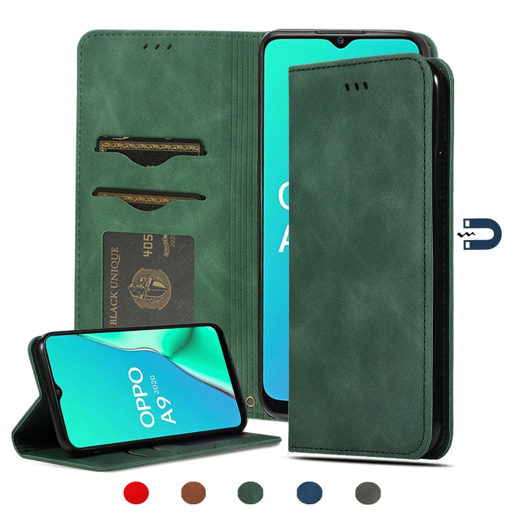 Retro Skin Feel Business Magnetic Horizontal Flip Leather Case, For OPPO A9 2020 & A5 2020 & A11X, For OPPO Reno 2Z & Reno 2F