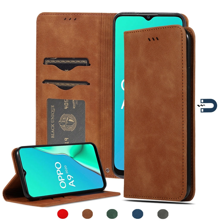 Retro Skin Feel Business Magnetic Horizontal Flip Leather Case, For OPPO A9 2020 & A5 2020 & A11X, For OPPO Reno 2Z & Reno 2F