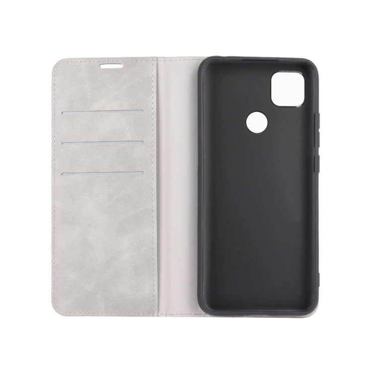For Xiaomi Redmi 9C Retro-skin Business Magnetic Suction Leather Case with Holder & Card Slots & Wallet, For Redmi 9C