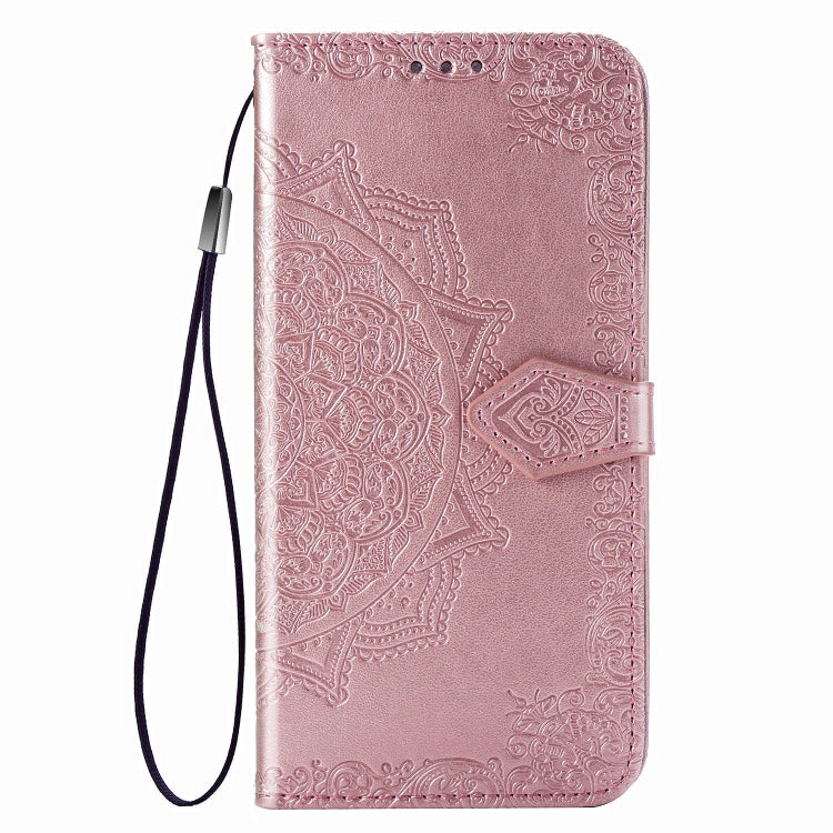 Mandala Flower Embossed Horizontal Flip Leather Case with Bracket / Card Slot / Wallet / Lanyard, For Galaxy Note20, For Galaxy Note20 Ultra