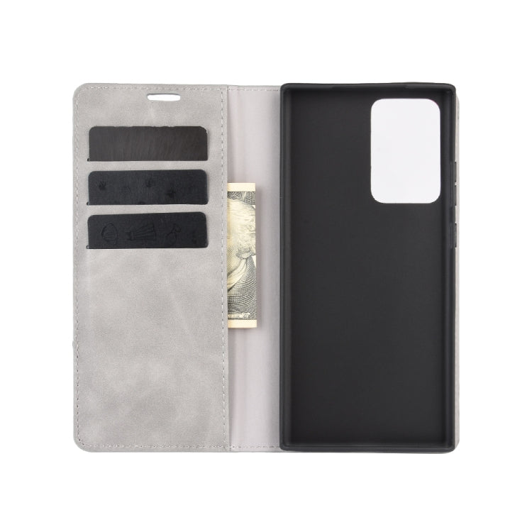 For Samsung Galaxy Note20 Ultra Retro-skin Business Magnetic Suction Leather Case with Holder & Card Slots & Wallet, For Samsung Galaxy Note20 Ultra