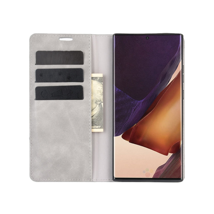 For Samsung Galaxy Note20 Ultra Retro-skin Business Magnetic Suction Leather Case with Holder & Card Slots & Wallet, For Samsung Galaxy Note20 Ultra