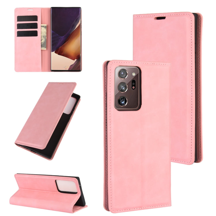 For Samsung Galaxy Note20 Ultra Retro-skin Business Magnetic Suction Leather Case with Holder & Card Slots & Wallet, For Samsung Galaxy Note20 Ultra