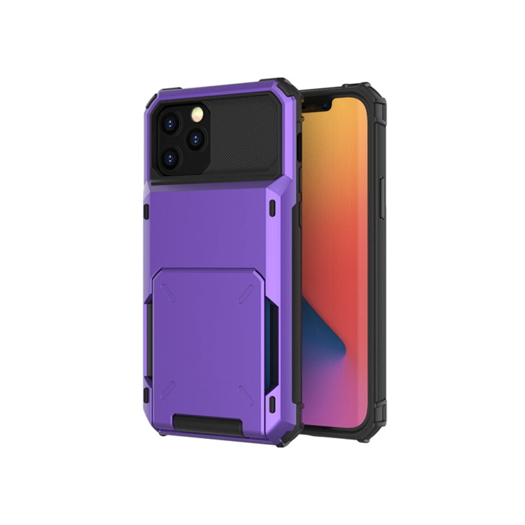 For iPhone 12 Scratch-Resistant Shockproof Heavy Duty Rugged Armor Protective Case with Card Slot, For iPhone 12 mini