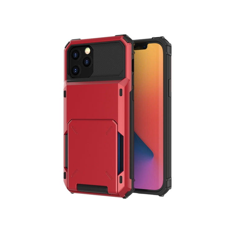 For iPhone 12 Pro / 12 Max Scratch-Resistant Shockproof Heavy Duty Rugged Armor Protective Case with Card Solt, For iPhone 12 / 12 Pro