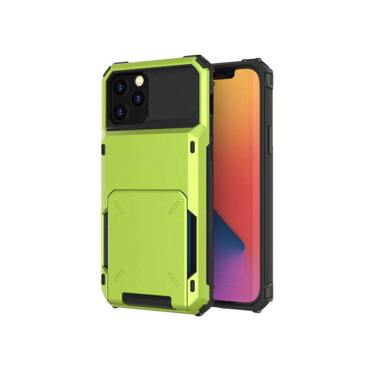 For iPhone 12 Pro / 12 Max Scratch-Resistant Shockproof Heavy Duty Rugged Armor Protective Case with Card Solt, For iPhone 12 / 12 Pro