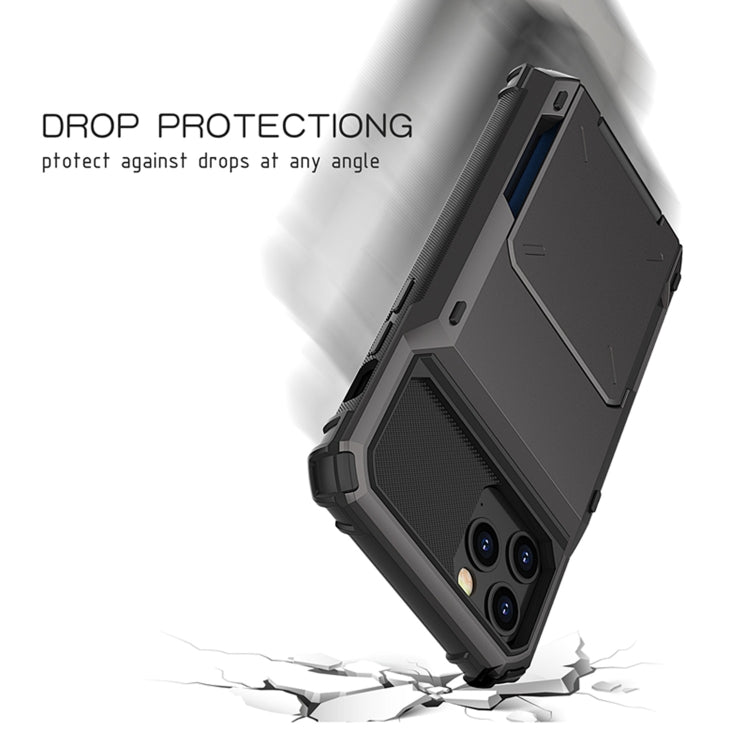 For iPhone 12 Pro Max Scratch-Resistant Shockproof Heavy Duty Rugged Armor Protective Case with Card Solt, For iPhone 12 Pro Max