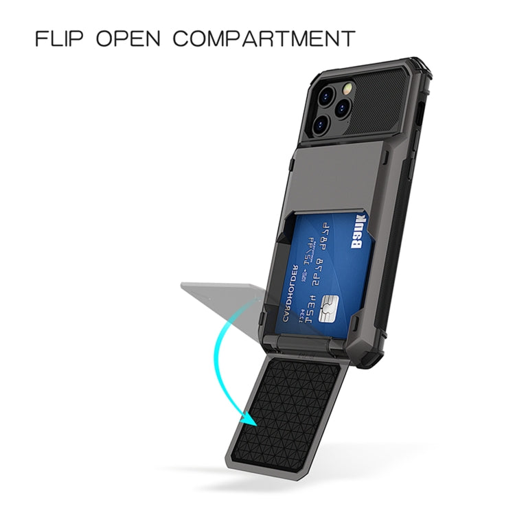 For iPhone 12 Pro Max Scratch-Resistant Shockproof Heavy Duty Rugged Armor Protective Case with Card Solt, For iPhone 12 Pro Max
