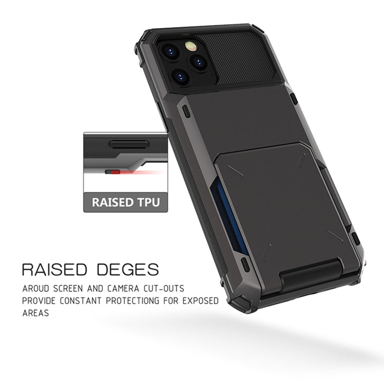 For iPhone 12 Pro Max Scratch-Resistant Shockproof Heavy Duty Rugged Armor Protective Case with Card Solt, For iPhone 12 Pro Max