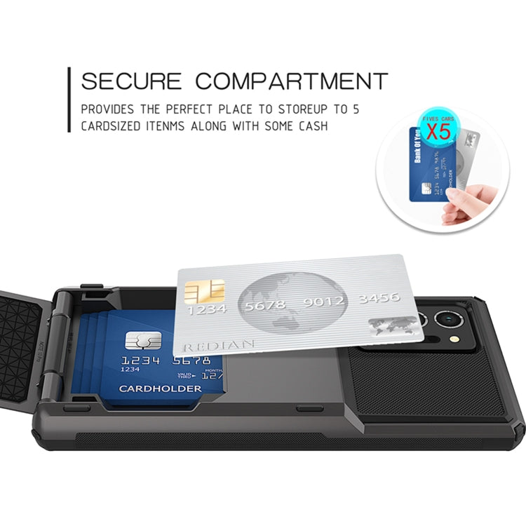 For Samsung Galaxy Note20 Ultra Scratch-Resistant Shockproof Heavy Duty Rugged Armor Protective Case with Card Slot