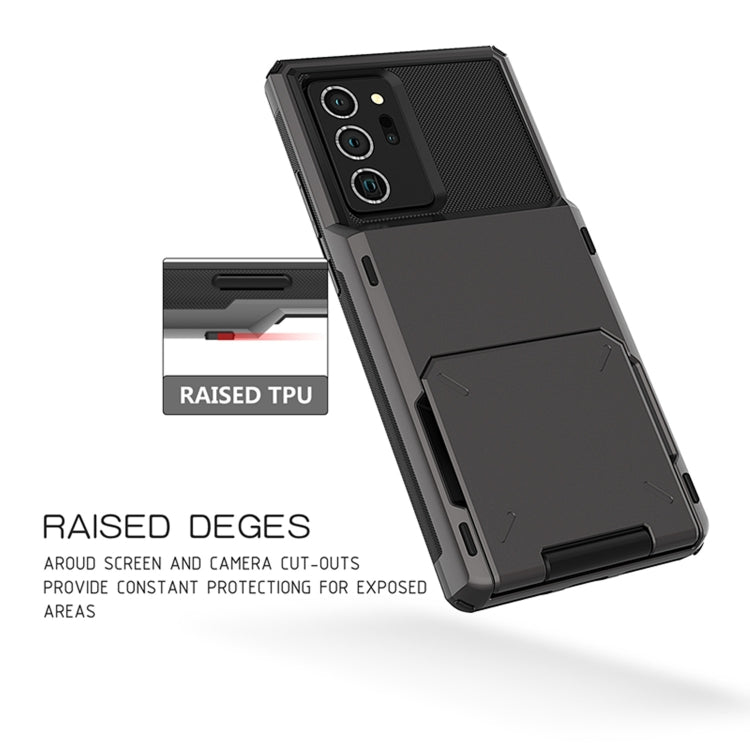 For Samsung Galaxy Note20 Ultra Scratch-Resistant Shockproof Heavy Duty Rugged Armor Protective Case with Card Slot