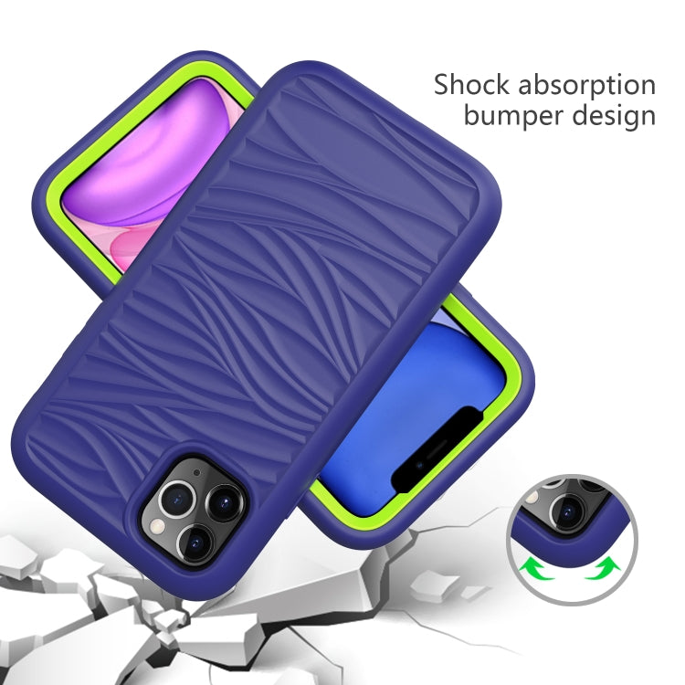 For iPhone 11 Wave Pattern 3 in 1 Silicone+PC Shockproof Protective Case, For iPhone 11