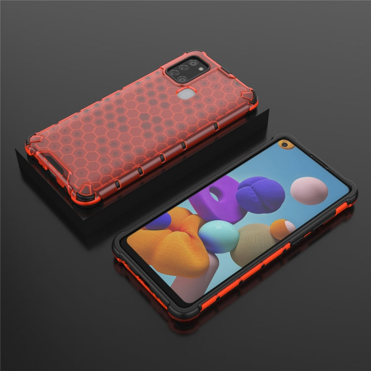 For Samsung Galaxy A21S  Shockproof Honeycomb PC + TPU Case, For Galaxy A21S