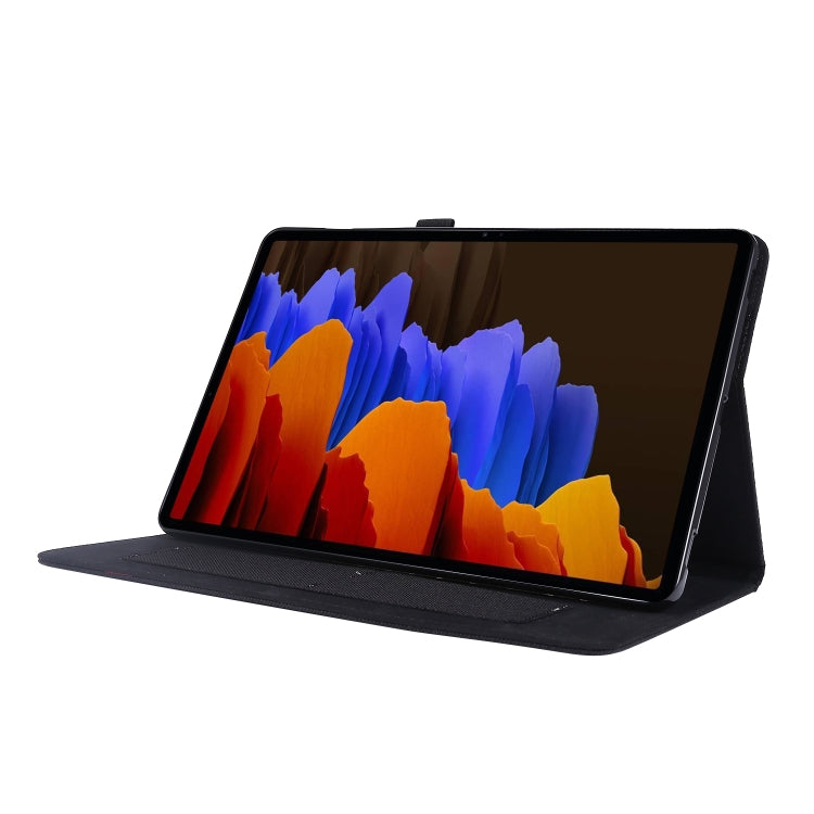 Horizontal Flip TPU + Fabric PU Leather Protective Case with Card Slots & Holder, For Galaxy Tab S8 / Galaxy Tab S7, For Samsung Galaxy Tab S8 / Galaxy Tab S7, For Galaxy Tab A7(2020), For Galaxy Tab A 7(2020)