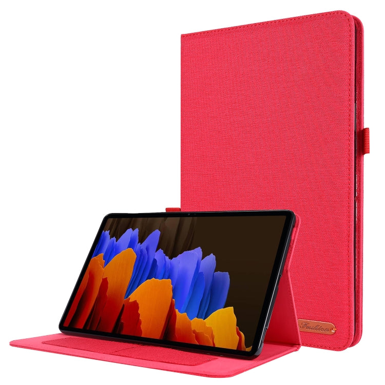 Horizontal Flip TPU + Fabric PU Leather Protective Case with Card Slots & Holder, For Galaxy Tab S8 / Galaxy Tab S7, For Samsung Galaxy Tab S8 / Galaxy Tab S7, For Galaxy Tab A7(2020), For Galaxy Tab A 7(2020)