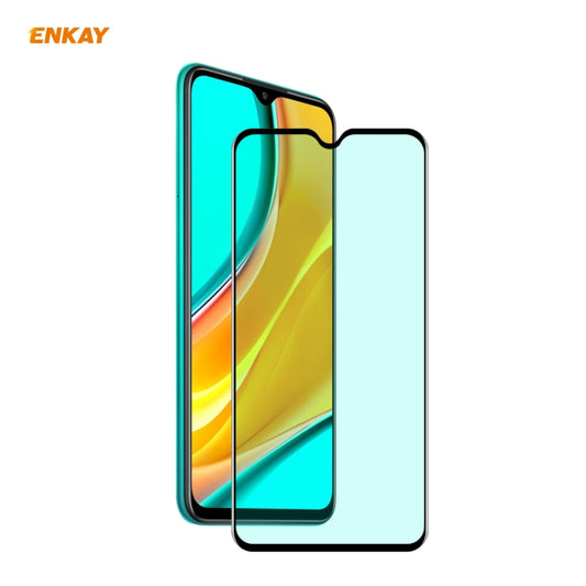ENKAY Hat-Prince 0.26mm 9H 6D Curved Full Screen Eye Protection Green Film Tempered Glass Protector, For Xiaomi Redmi Note 8 Pro, For Redmi Note 9S/Note 9 Pro (Max), ForRedmi 10X 4G / Redmi Note 9, For Xiaomi Redmi 9 / 9A / 9C, For Samsung Galaxy A71