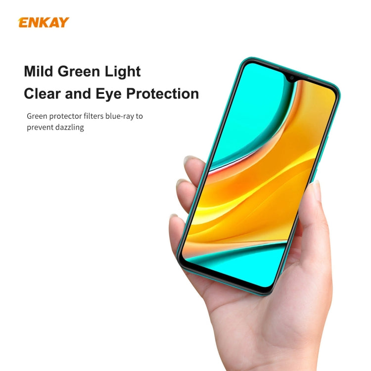 ENKAY Hat-Prince 0.26mm 9H 6D Curved Full Screen Eye Protection Green Film Tempered Glass Protector, For Xiaomi Redmi Note 8 Pro, For Redmi Note 9S/Note 9 Pro (Max), ForRedmi 10X 4G / Redmi Note 9, For Xiaomi Redmi 9 / 9A / 9C, For Samsung Galaxy A71  ...