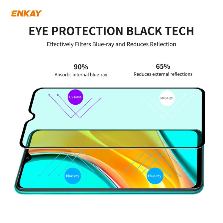 ENKAY Hat-Prince 0.26mm 9H 6D Curved Full Screen Eye Protection Green Film Tempered Glass Protector, For Xiaomi Redmi Note 8 Pro, For Redmi Note 9S/Note 9 Pro (Max), ForRedmi 10X 4G / Redmi Note 9, For Xiaomi Redmi 9 / 9A / 9C, For Samsung Galaxy A71  ...