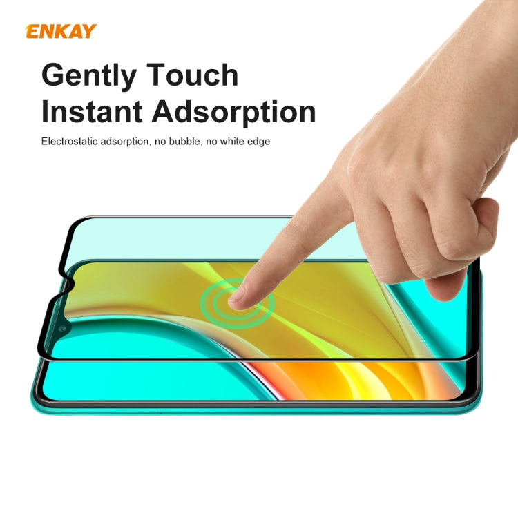 5 PCS ENKAY Hat-Prince 0.26mm 9H 6D Curved Full Screen Eye Protection Green Film Tempered Glass Protector, For Xiaomi Redmi Note 8 Pro, For Redmi Note 9S/Note 9 Pro, For Redmi 10X 4G/Redmi Note 9, For Xiaomi Redmi 9 / 9A / 9C, For Samsung Galaxy A71   ...