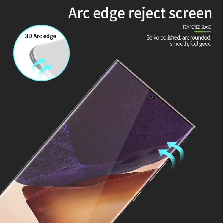 MOFI 9H 3D Explosion Proof Thermal Bending Full Screen Covered With Tempered Glass Film（Ultrasonic fingerprint unlock）, For Samsung Galaxy Note20 Ultra