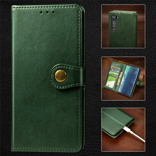 Retro Solid Color Leather Buckle Phone Case with Lanyard & Photo Frame & Card Slot & Wallet & Stand Function, For Motorola One Fusion Plus, For Motorola Edge