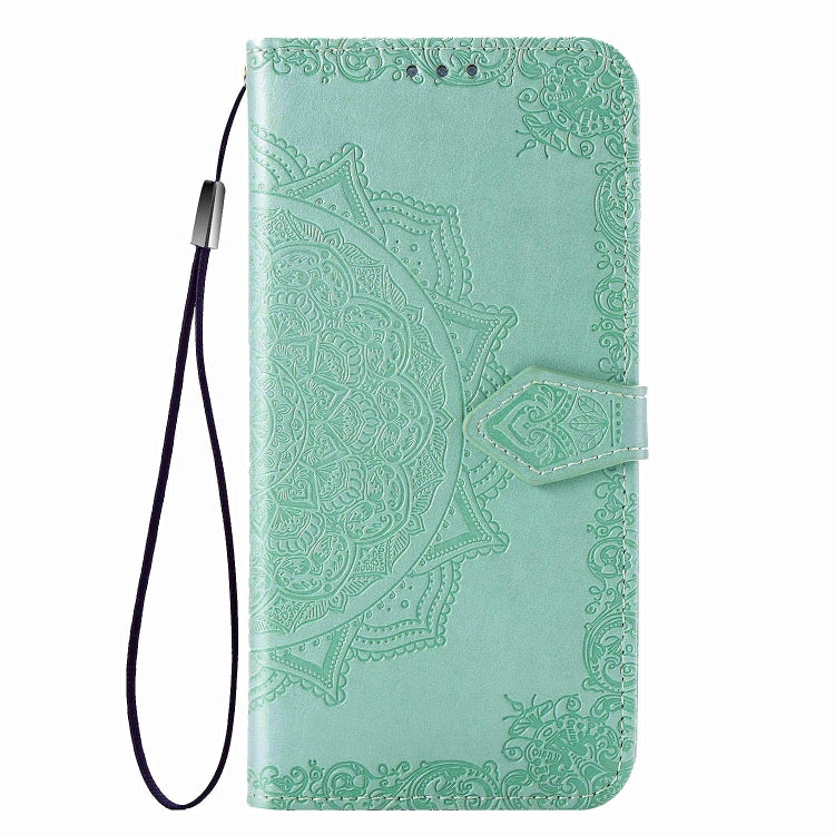 Mandala Flower Embossed Horizontal Flip Leather Case with Bracket / Card Slot / Wallet / Lanyard, For Motorola One Fusion Plus, For Motorola Edge