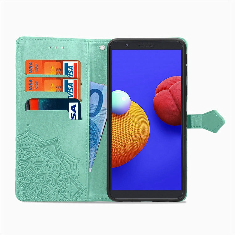 Mandala Flower Embossed Horizontal Flip Leather Case with Bracket / Card Slot / Wallet / Lanyard, For Motorola One Fusion Plus, For Motorola Edge