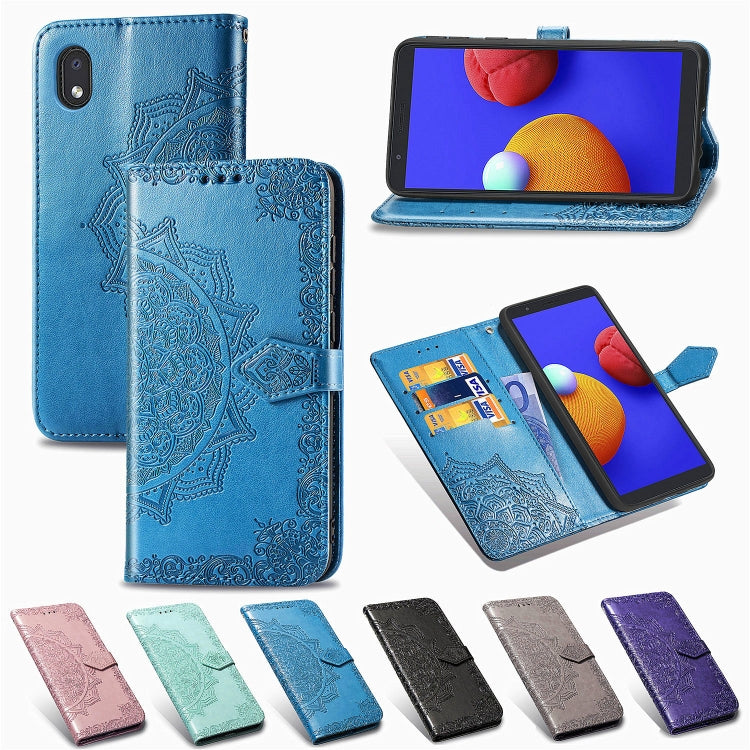 Mandala Flower Embossed Horizontal Flip Leather Case with Bracket / Card Slot / Wallet / Lanyard, For Motorola One Fusion Plus, For Motorola Edge