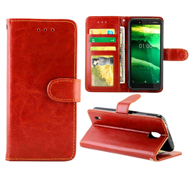 Crazy Horse Texture Leather Horizontal Flip Protective Case with Holder & Card Slots & Wallet & Photo Frame, For Xiaomi Redmi 9, For Xiaomi Redmi 9A, For Xiaomi Redmi 9C, For OPPO Reno4, For Nokia C1