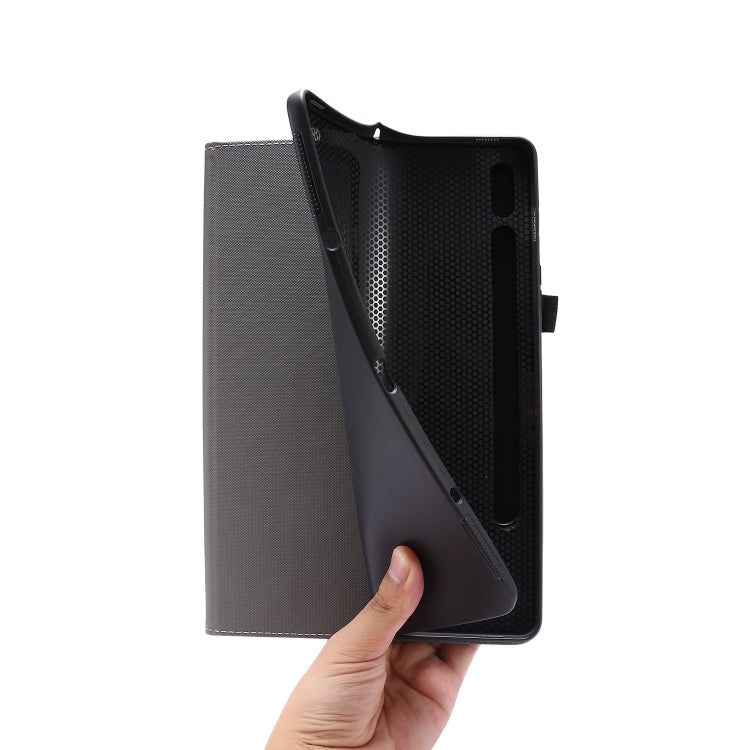 2-Folding Business Horizontal Flip PU Leather Case with Card Slots & Holder, For Samsung Galaxy Tab S8 / Galaxy Tab S7 T870