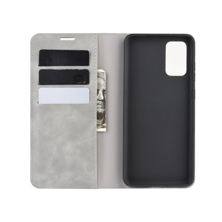 For Samsung Galaxy S20 FE 4G / 5G Retro-skin Business Magnetic Suction Leather Case with Holder & Card Slots & Wallet, For Samsung Galaxy S20 FE
