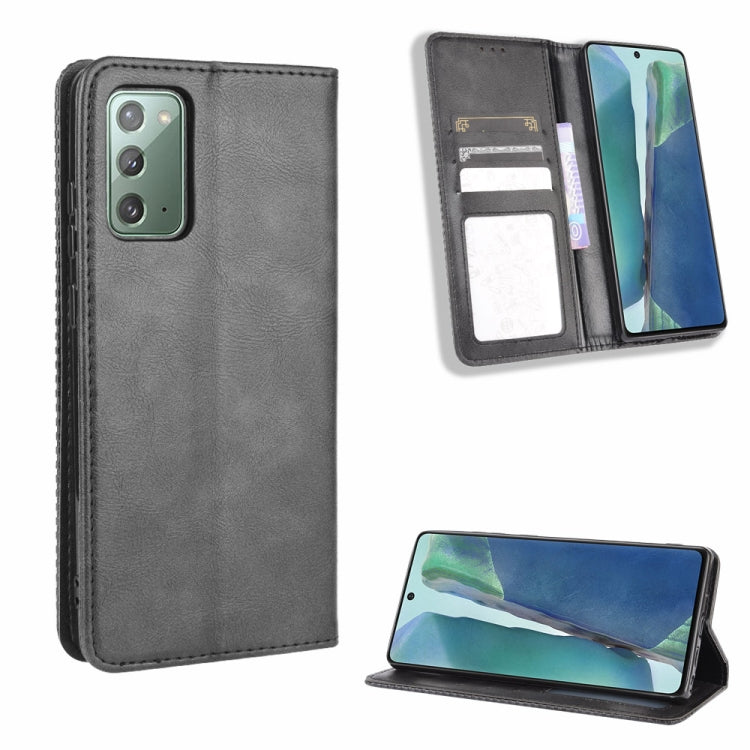 For Samsung Galaxy S20 FE 4G / 5G Magnetic Buckle Retro Crazy Horse Texture Horizontal Flip Leather Case  , with Holder & Card Slots & Photo Frame, For Galaxy S20 FE