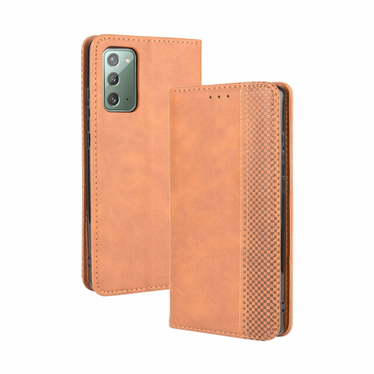 For Samsung Galaxy S20 FE 4G / 5G Magnetic Buckle Retro Crazy Horse Texture Horizontal Flip Leather Case  , with Holder & Card Slots & Photo Frame, For Galaxy S20 FE