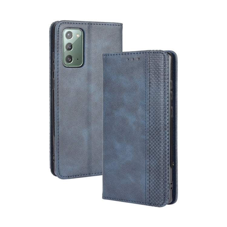 For Samsung Galaxy S20 FE 4G / 5G Magnetic Buckle Retro Crazy Horse Texture Horizontal Flip Leather Case  , with Holder & Card Slots & Photo Frame, For Galaxy S20 FE