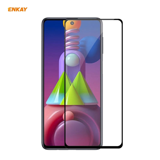 ENKAY Hat-Prince Full Glue 0.26mm 9H 2.5D Tempered Glass Full Coverage Film, For Samsung Galaxy M51, For Samsung Galaxy A42 5G, For Xiaomi Poco X3 / X3 NFC