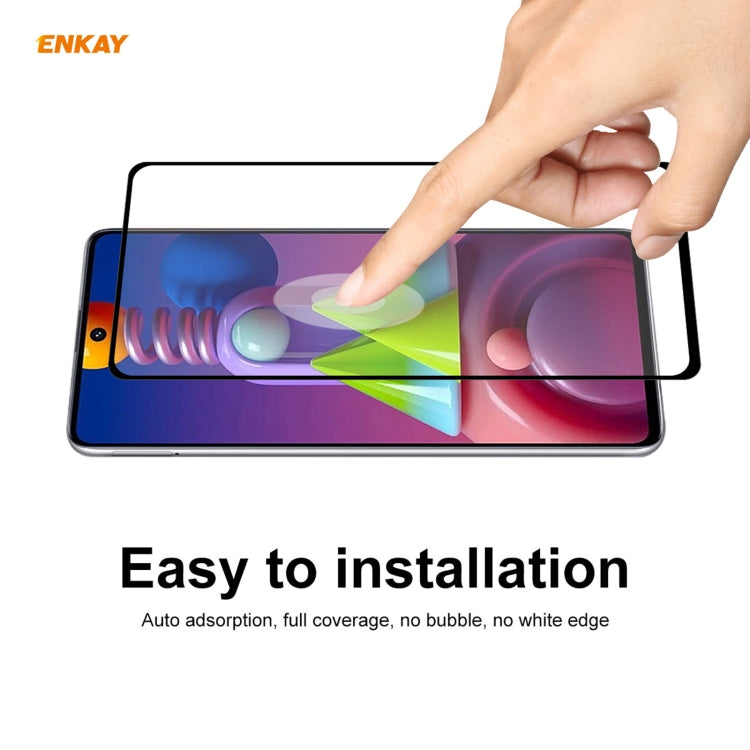 5 PCS ENKAY Hat-Prince Full Glue 0.26mm 9H 2.5D Tempered Glass Full Coverage Film, For Samsung Galaxy M51, For Samsung Galaxy A42 5G, For Xiaomi Poco X3 / X3 NFC