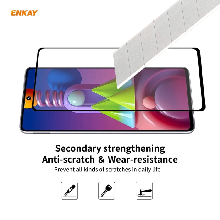 10 PCS ENKAY Hat-Prince Full Glue 0.26mm 9H 2.5D Tempered Glass Full Coverage Film, For Samsung Galaxy M51, For Samsung Galaxy A42 5G, For Xiaomi Poco X3 / X3 NFC(10pcs)