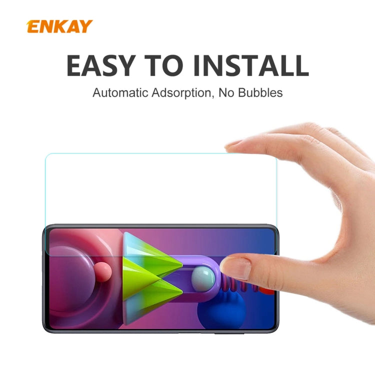 2 PCS ENKAY Hat-Prince 0.26mm 9H 2.5D Curved Edge Tempered Glass Film, For Samsung Galaxy M51, For Samsung Galaxy A42 5G, For Xiaomi Poco X3 / X3 NFC